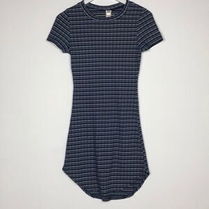 Cacia dress, blue, curved hemline, small